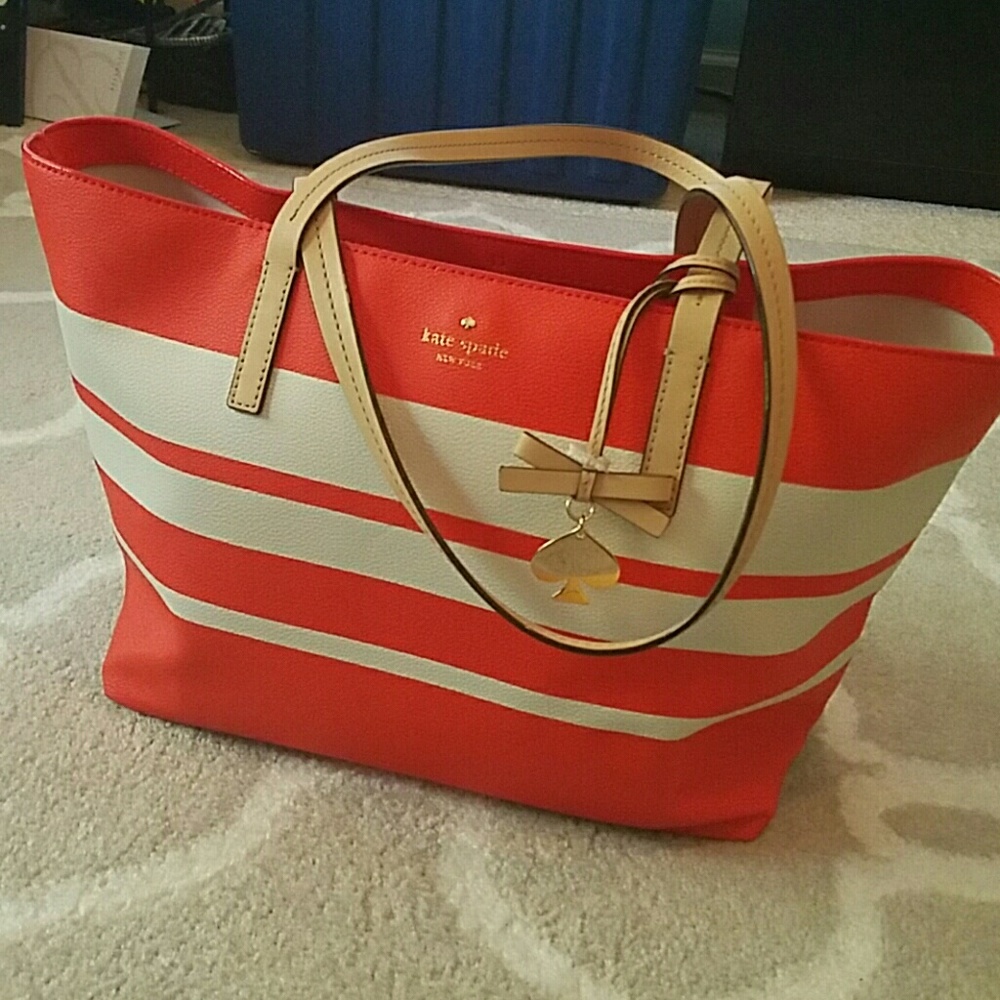 Kate spade striped bag like new